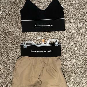 Alexander Wang Top LOGO ELASTIC BRA IN RIBBED JERSEY